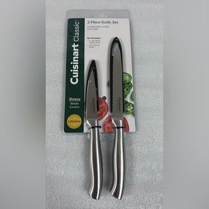 Cuisinart Classic Knife 2-piece Set - Stainless Steel Cutlery Bonus Blade Covers